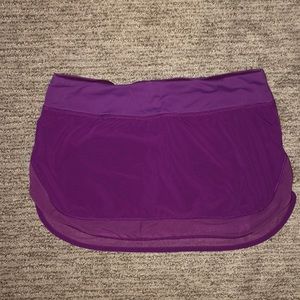 Lululemon purple tennis skort with mesh bottom